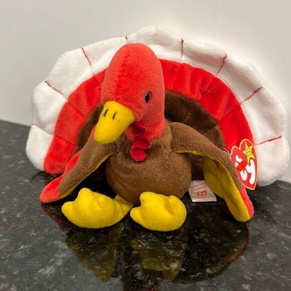 Ty Beanie Babies "Gobbles" the Turkey/Vintage Holiday Decor - Picture 1 of 10